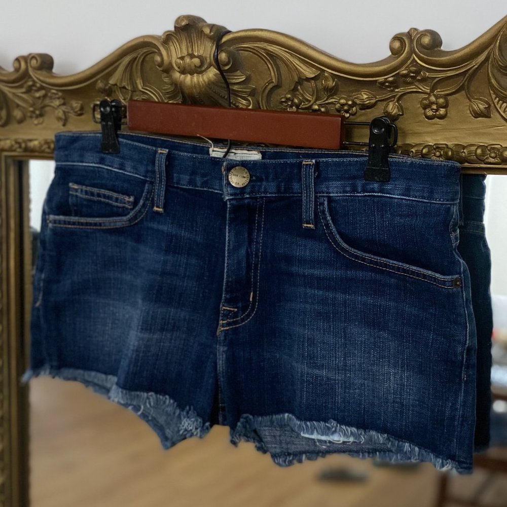 Current Elliott Cut Off Short Boyfriend Loved Raw Fringe Hem